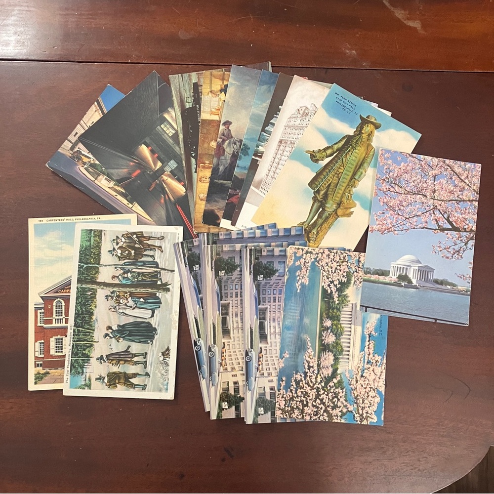 Lot of 18 Vintage Postcards Washington D.C., Maryland, Pennsylvania 1950s 60s
